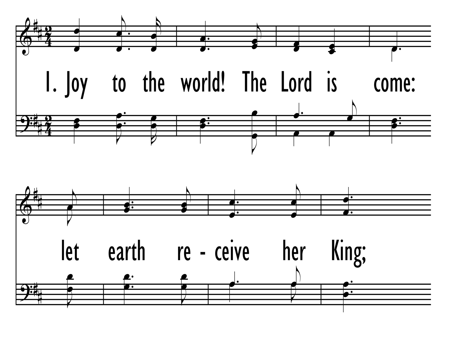 JOY TO THE WORLD! THE LORD IS COME (Trinity Hymnal 195) - Hymnary.org