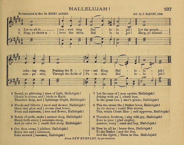 The Alleluia: a collection of hymns and tunes for the church scool, and the mid-week meeting page 137