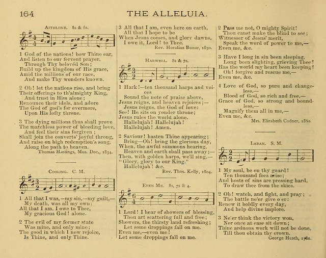 The Alleluia: a collection of hymns and tunes for the church scool, and the mid-week meeting page 164