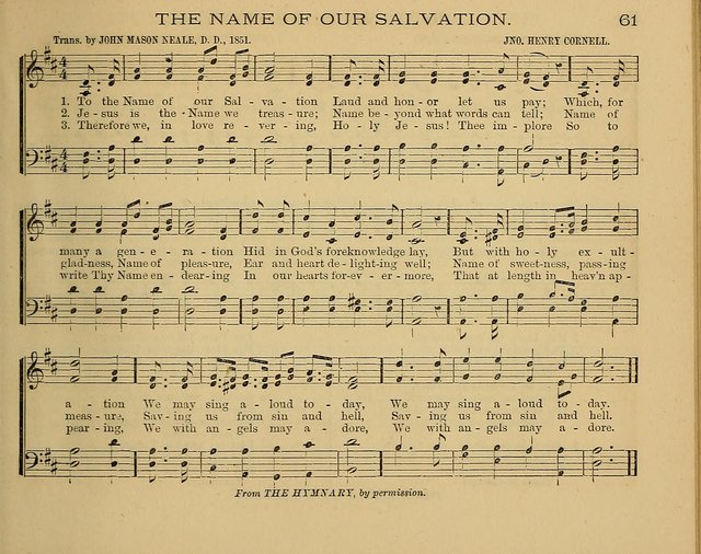 The Alleluia: a collection of hymns and tunes for the church scool, and the mid-week meeting page 61