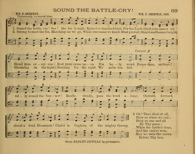 The Alleluia: a collection of hymns and tunes for the church scool, and the mid-week meeting page 69