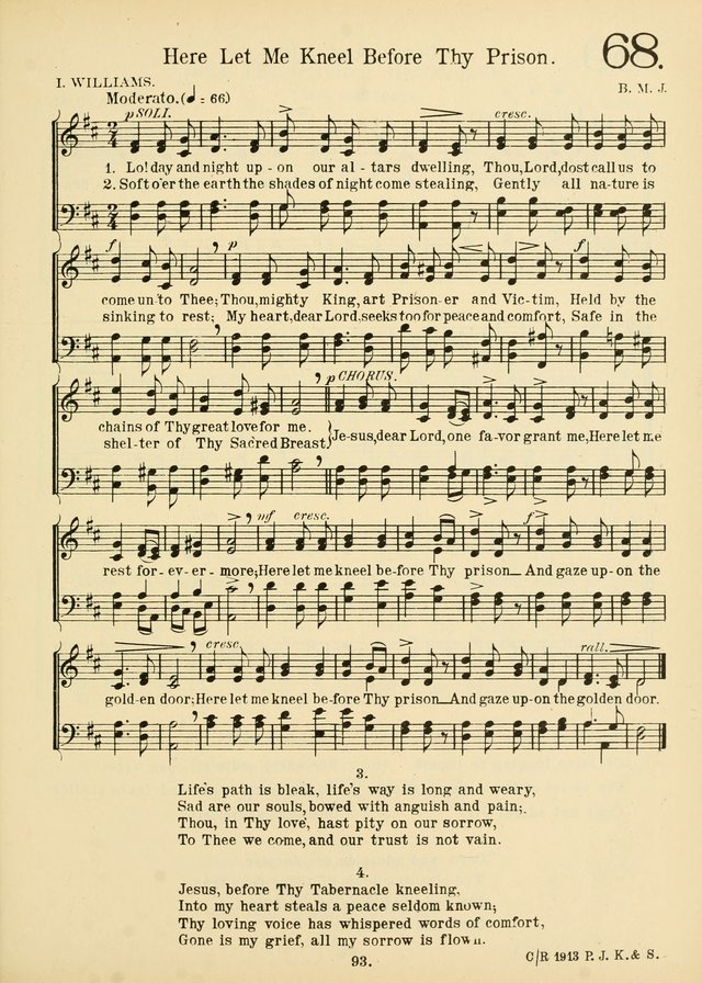 American Catholic Hymnal: an extensive collection of hymns, Latin chants, and sacred songs for church, school, and home, including Gregorian masses, vesper psalms, litanies... page 100