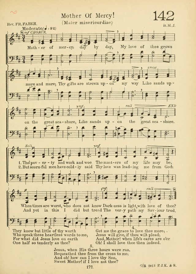 American Catholic Hymnal: an extensive collection of hymns, Latin chants, and sacred songs for church, school, and home, including Gregorian masses, vesper psalms, litanies... page 184