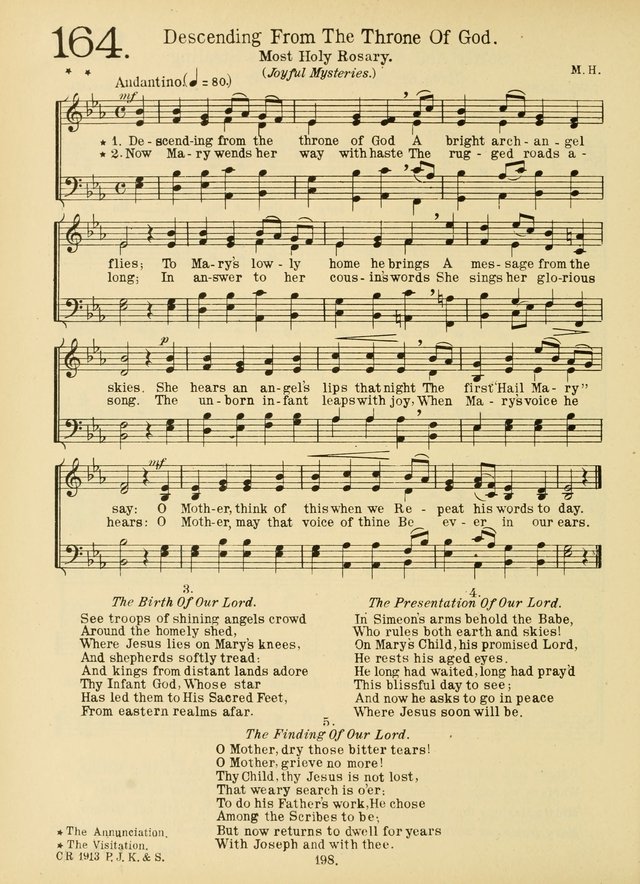 American Catholic Hymnal: an extensive collection of hymns, Latin chants, and sacred songs for church, school, and home, including Gregorian masses, vesper psalms, litanies... page 205