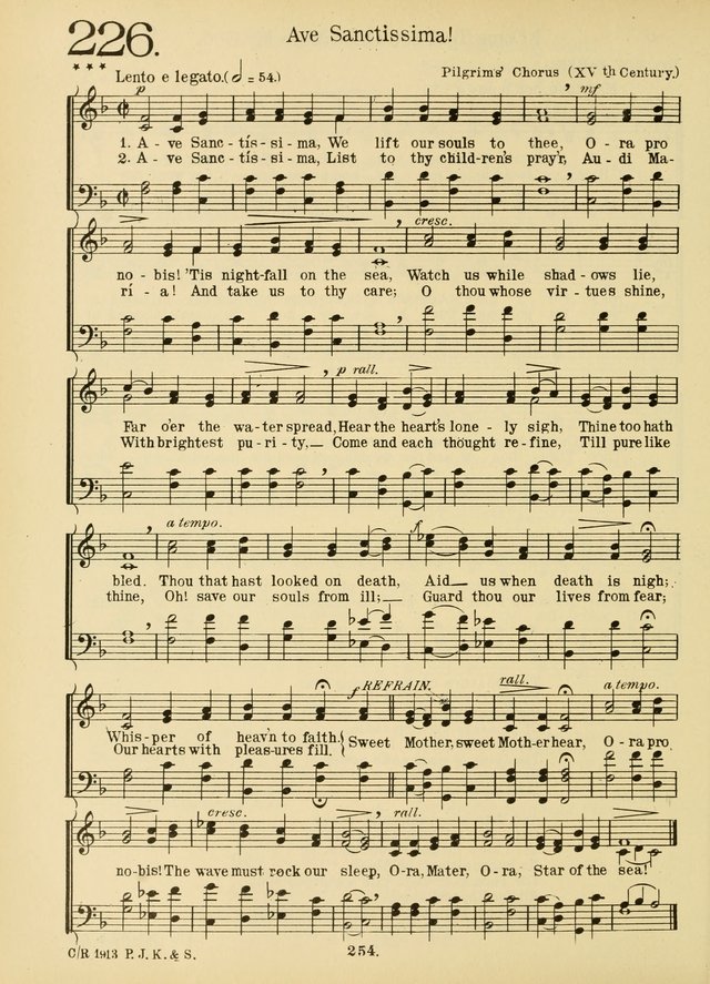 American Catholic Hymnal: an extensive collection of hymns, Latin chants, and sacred songs for church, school, and home, including Gregorian masses, vesper psalms, litanies... page 261