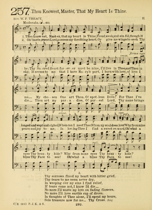 American Catholic Hymnal: an extensive collection of hymns, Latin chants, and sacred songs for church, school, and home, including Gregorian masses, vesper psalms, litanies... page 299