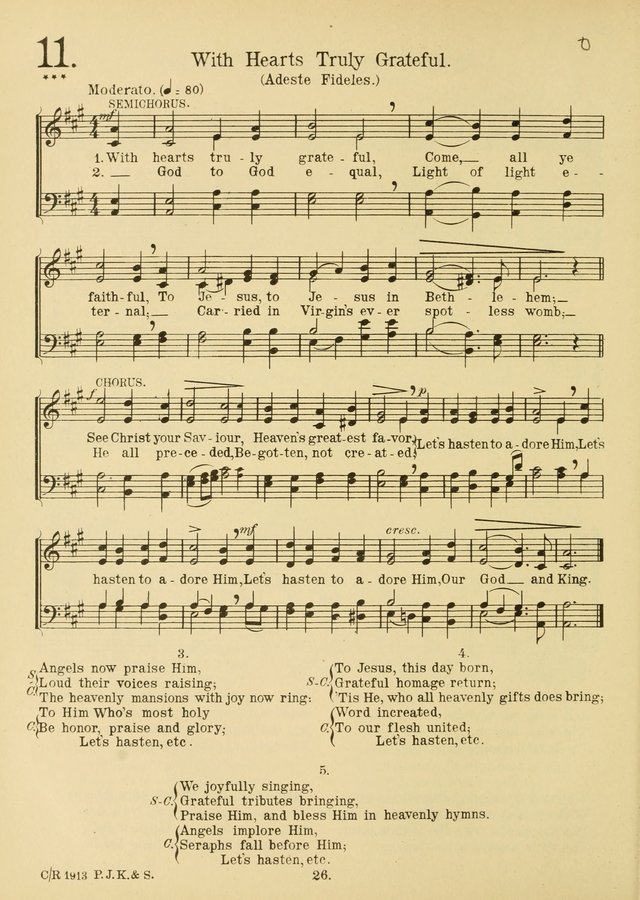 American Catholic Hymnal: an extensive collection of hymns, Latin chants, and sacred songs for church, school, and home, including Gregorian masses, vesper psalms, litanies... page 33