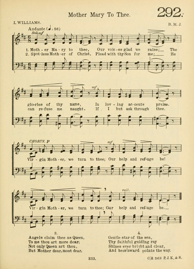 American Catholic Hymnal: an extensive collection of hymns, Latin chants, and sacred songs for church, school, and home, including Gregorian masses, vesper psalms, litanies... page 340