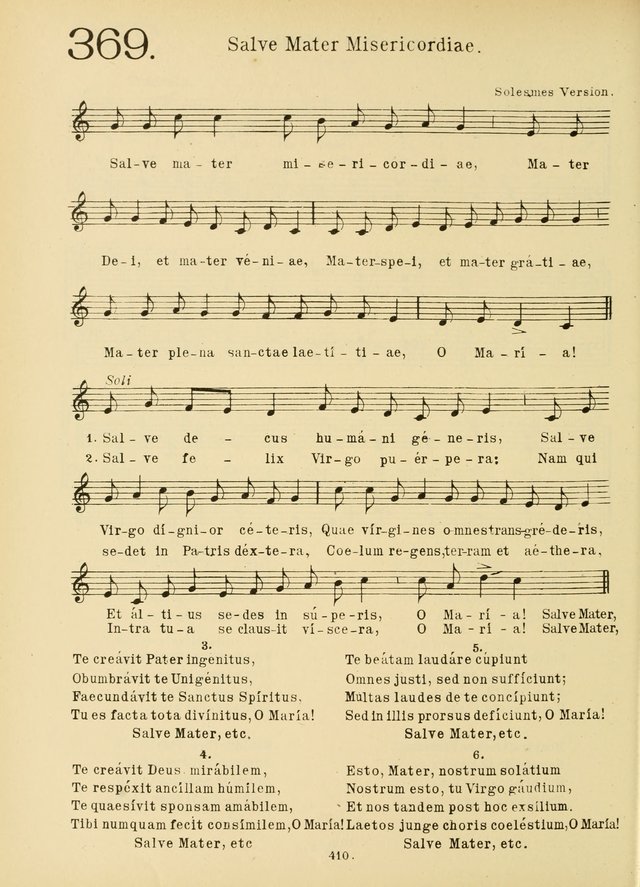 American Catholic Hymnal: an extensive collection of hymns, Latin chants, and sacred songs for church, school, and home, including Gregorian masses, vesper psalms, litanies... page 417