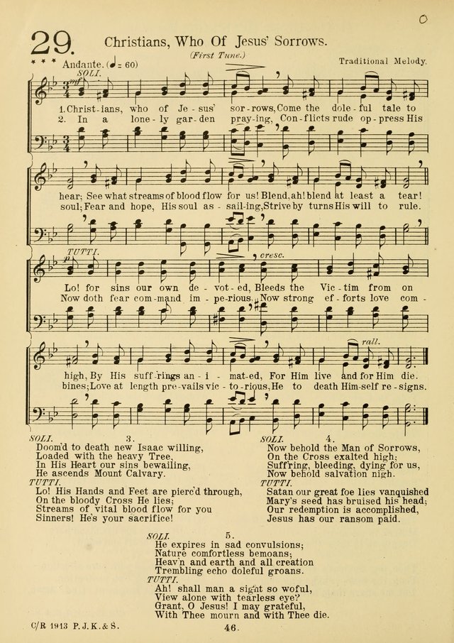 American Catholic Hymnal: an extensive collection of hymns, Latin chants, and sacred songs for church, school, and home, including Gregorian masses, vesper psalms, litanies... page 53