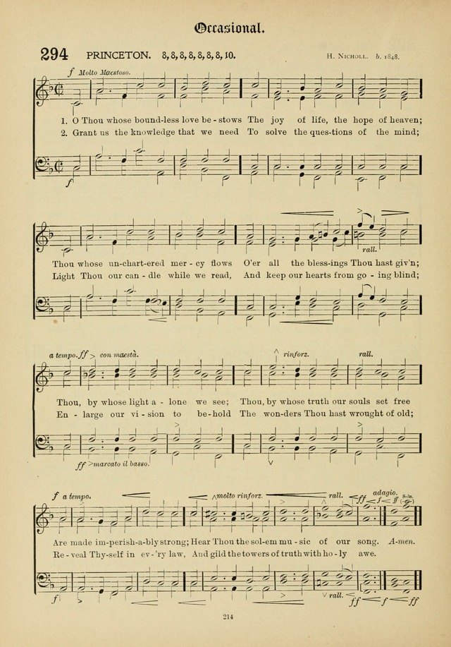 The Academic Hymnal page 215
