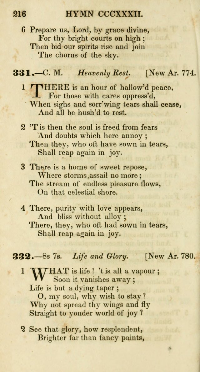 Additional Hymns, Adopted by the General Synod of the Reformed Protestant Dutch Church in North America, at their Session, June 1846, and authorized to be used in the churches under their care page 221