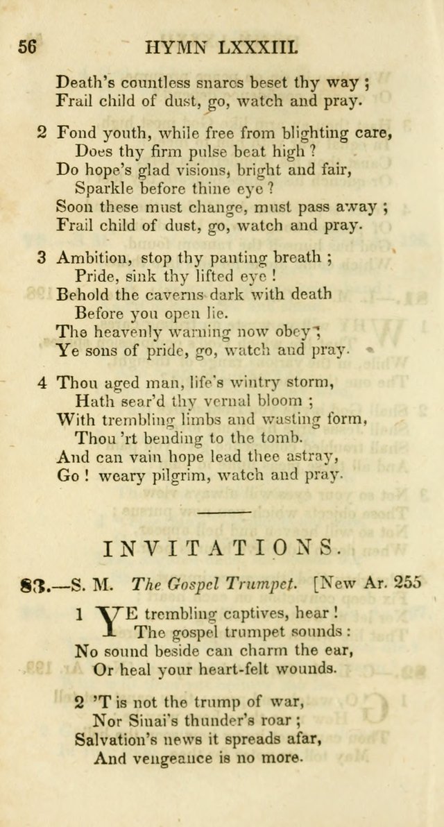 Additional Hymns, Adopted by the General Synod of the Reformed Protestant Dutch Church in North America, at their Session, June 1846, and authorized to be used in the churches under their care page 61