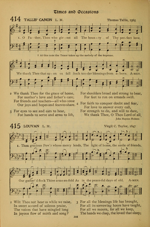The American Hymnal for Chapel Service page 344