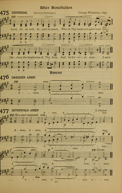 The American Hymnal for Chapel Service page 387