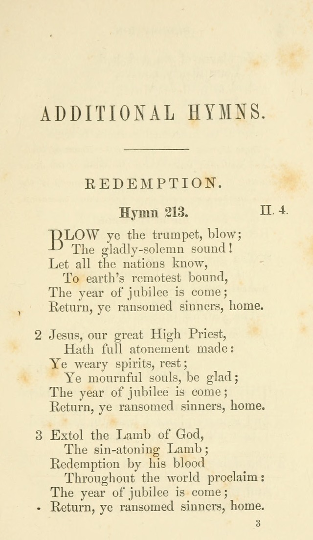 Additional Hymns set forth by the House of Bishops at the request of the House of Clerical and Lay Deputies, in General Convention, October 1865; to be used in the congregations of the Protestant Ep.. page 3