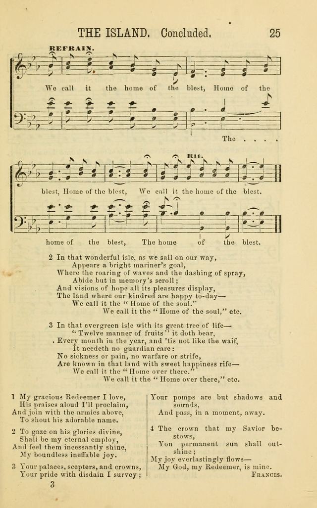 Apostolic Hymns and Songs: a collection of hymns and songs, both new and old, for the church, protracted meetings, and the Sunday school page 25