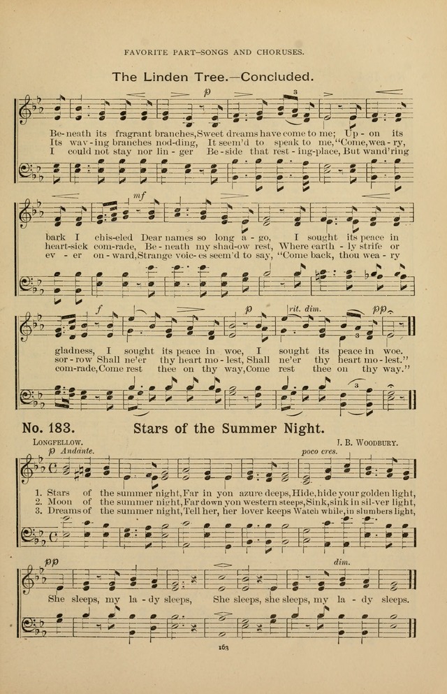 The Assembly Hymn and Song Collection: designed for use in chapel, assembly, convocation, or general exercises of schools, normals, colleges and universities. (3rd ed.) page 163