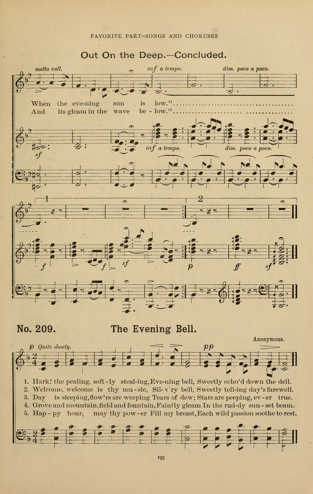 The Assembly Hymn and Song Collection: designed for use in chapel, assembly, convocation, or general exercises of schools, normals, colleges and universities. (3rd ed.) page 195