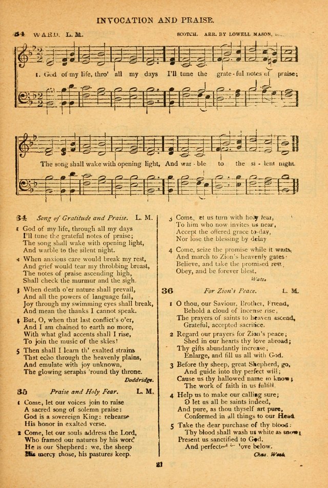 The African Methodist Episcopal Hymn and Tune Book: adapted to the doctrines and usages of the church (6th ed.) page 21