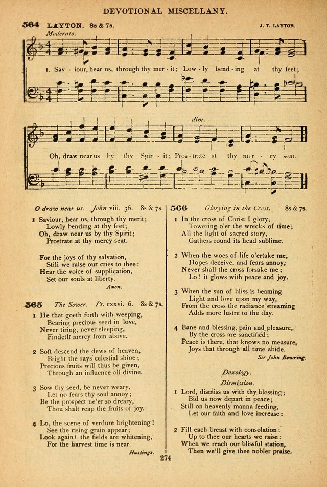 The African Methodist Episcopal Hymn and Tune Book: adapted to the doctrines and usages of the church (6th ed.) page 274