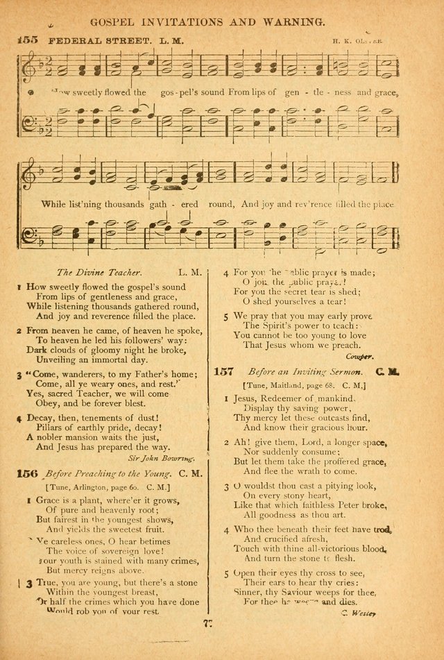 The African Methodist Episcopal Hymn and Tune Book: adapted to the doctrines and usages of the church (6th ed.) page 77
