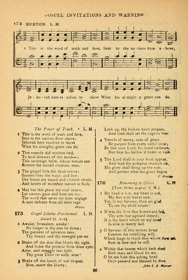 The African Methodist Episcopal Hymn and Tune Book: adapted to the doctrines and usages of the church (6th ed.) page 86