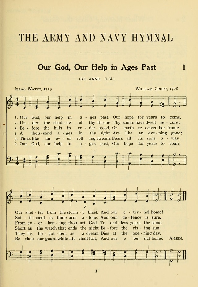 The Army and Navy Hymnal page 1