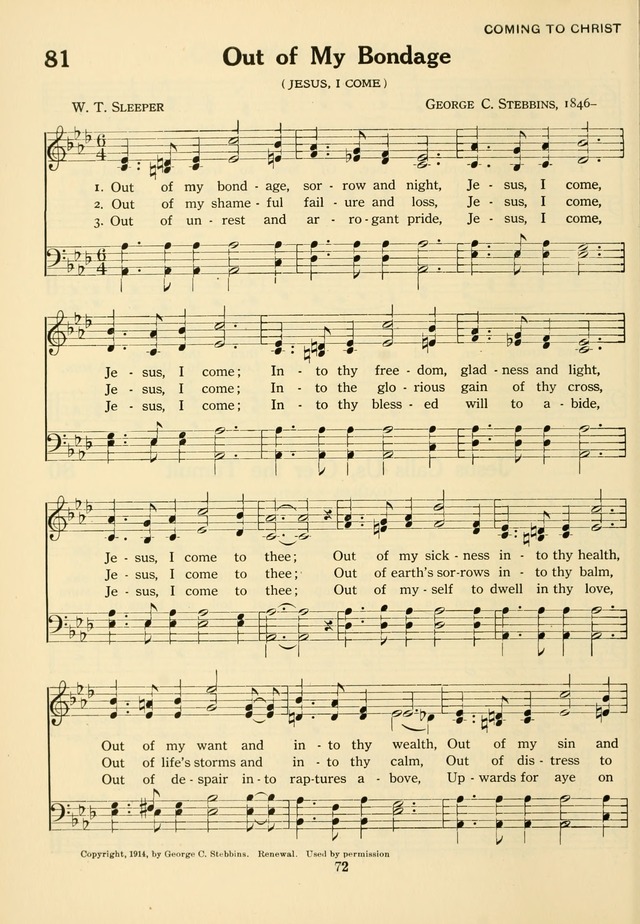 The Army and Navy Hymnal page 72