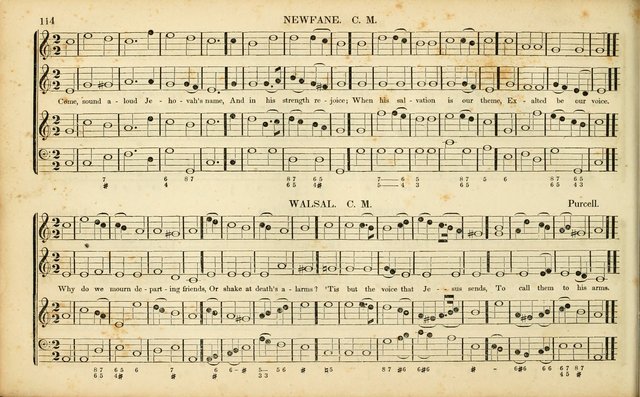 American Psalmody: a collection of sacred music, comprising a great variety of psalm, and hymn tunes, set-pieces, anthems and chants, arranged with a figured bass for the organ...(3rd ed.) page 111