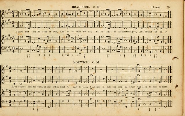 American Psalmody: a collection of sacred music, comprising a great variety of psalm, and hymn tunes, set-pieces, anthems and chants, arranged with a figured bass for the organ...(3rd ed.) page 76