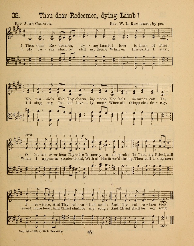 Augsburg Songs for Sunday Schools and other services page 47