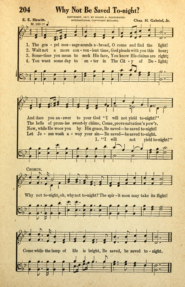 Awakening Songs for the Church, Sunday School and Evangelistic Services page 209