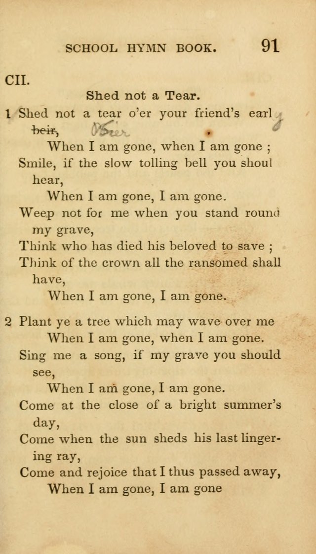 The American School Hymn Book page 91