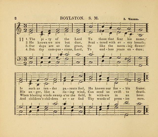 The American Sabbath School Singing Book: containing hymns, tunes, scriptural selections and chants, for Sabbath schools page 8