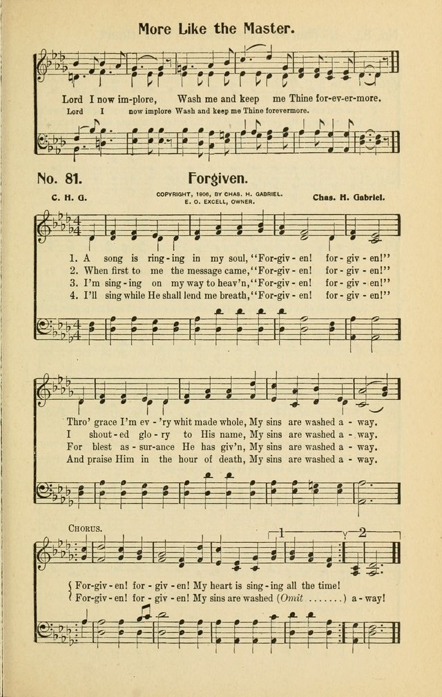 Assembly Songs: for use in evangelistic services, Sabbath schools, young peoples societies, devotional meetings, and the home page 82