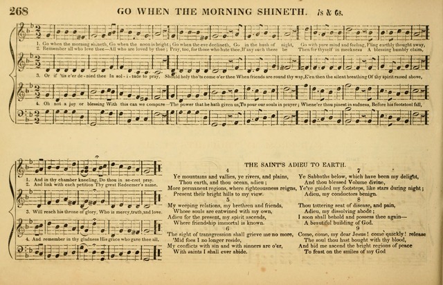 The American Vocalist: a selection of tunes, anthems, sentences, and hymns, old and new: designed for the church, the vestry, or the parlor; adapted to every variety of metre in common use. (Rev. ed.) page 268