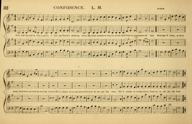 The American Vocalist: a selection of tunes, anthems, sentences, and hymns, old and new: designed for the church, the vestry, or the parlor; adapted to every variety of metre in common use. (Rev. ed.) page 32