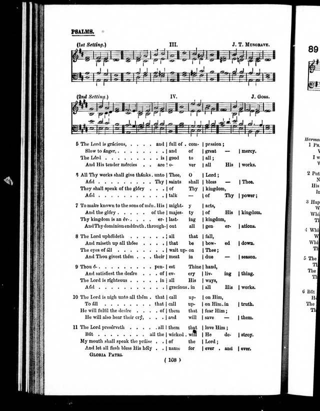 The Baptist Church Hymnal: chants and anthems with music page 111