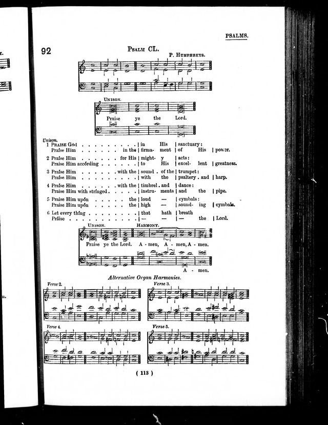 The Baptist Church Hymnal: chants and anthems with music page 116