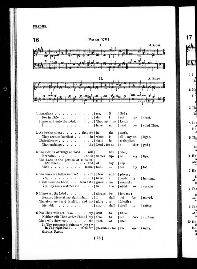 The Baptist Church Hymnal: chants and anthems with music page 16
