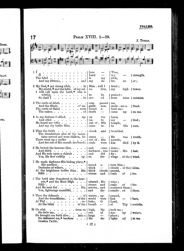 The Baptist Church Hymnal: chants and anthems with music page 17