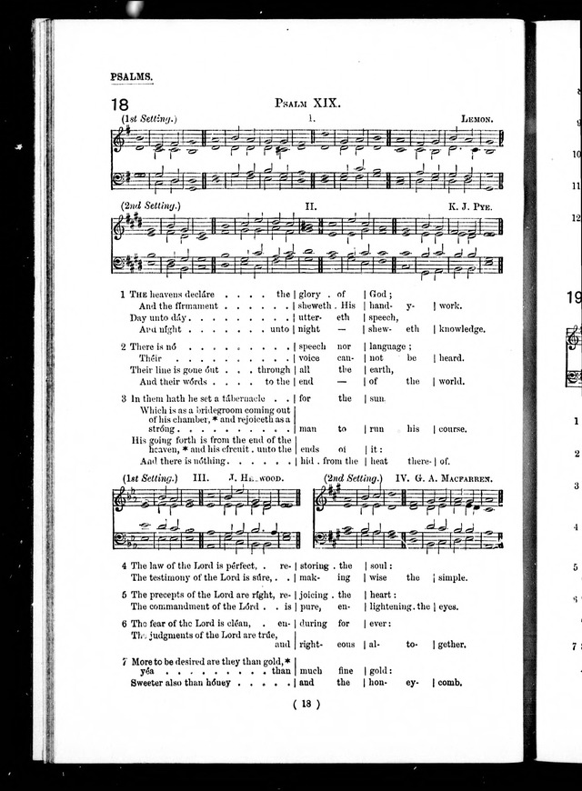 The Baptist Church Hymnal: chants and anthems with music page 18