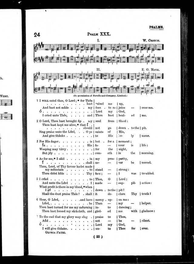 The Baptist Church Hymnal: chants and anthems with music page 25