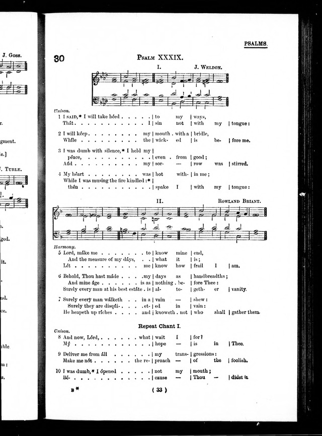 The Baptist Church Hymnal: chants and anthems with music page 33