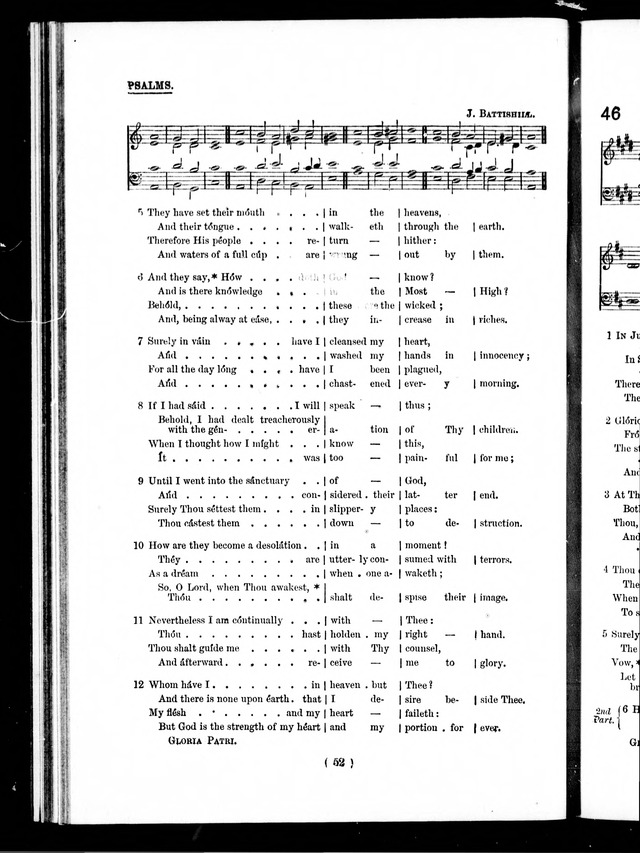 The Baptist Church Hymnal: chants and anthems with music page 52