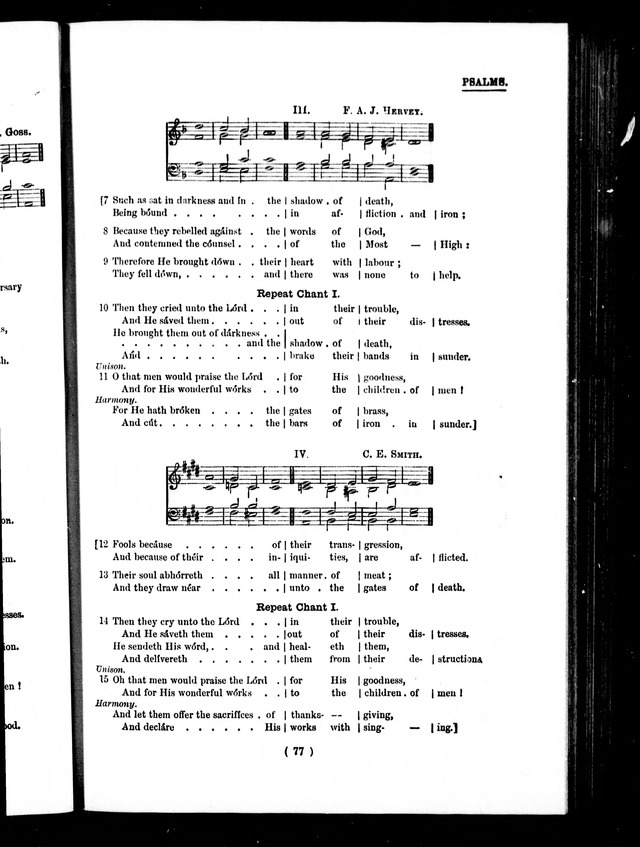 The Baptist Church Hymnal: chants and anthems with music page 80