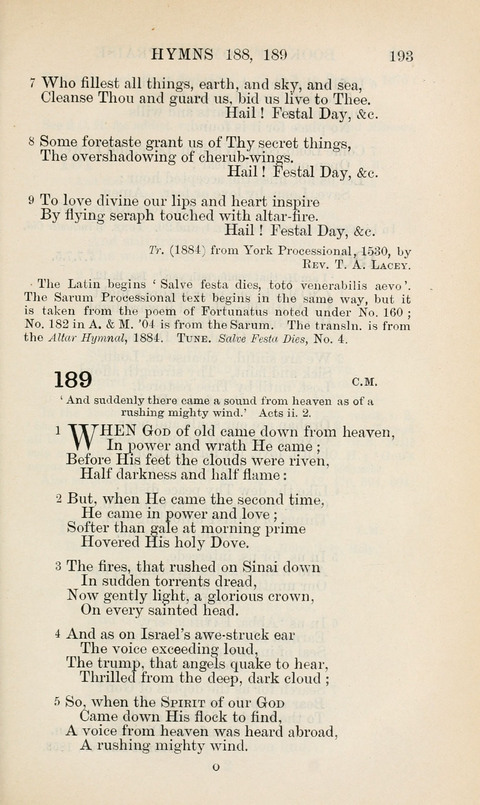 The Book of Common Praise: being the Hymn Book of the Church of England in Canada. Annotated edition page 193