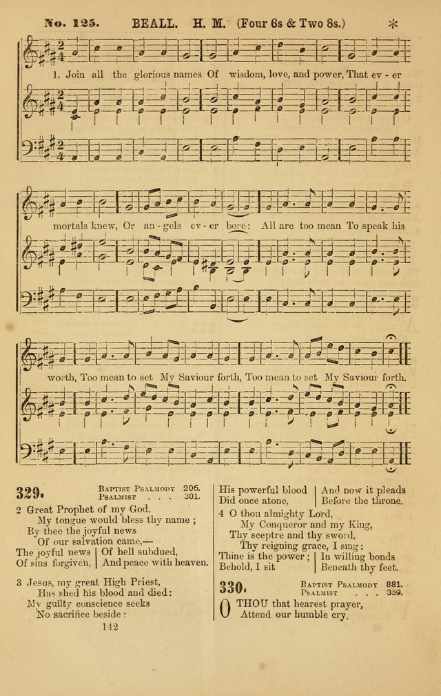 Baptist Chorals: a tune and hymn book designed to promote general congregational singing; containing one hundred and sixty four tunes adapted to about four hundred choice hymns  page 149