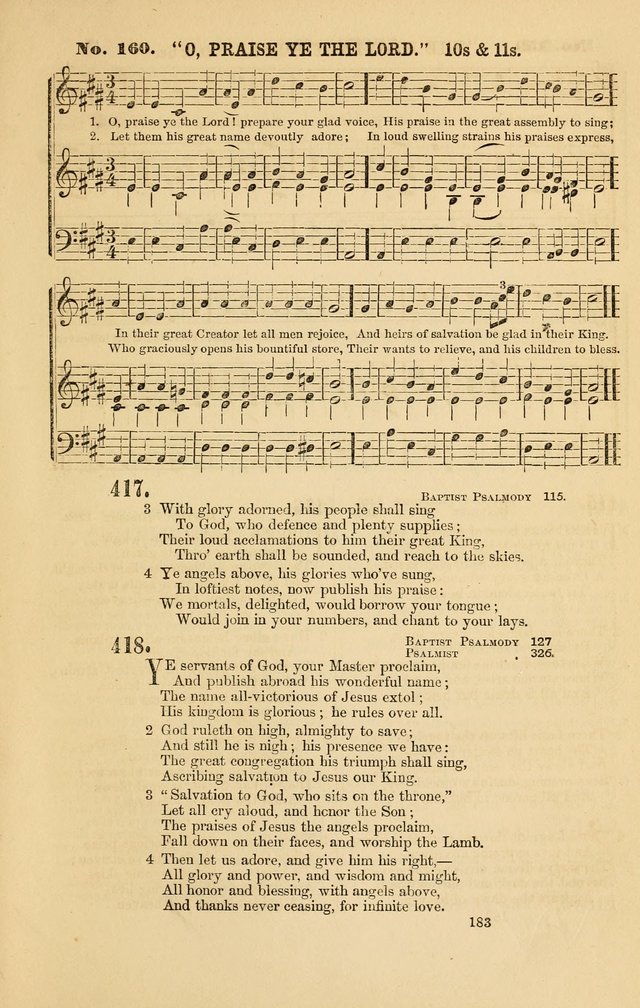 Baptist Chorals: a tune and hymn book designed to promote general congregational singing; containing one hundred and sixty four tunes adapted to about four hundred choice hymns  page 190